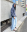 【UNISEX】アシッドウォッシュ加工ロゴジップパーカー