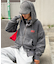 【UNISEX】アシッドウォッシュ加工ロゴジップパーカー