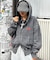 【UNISEX】アシッドウォッシュ加工ロゴジップパーカー