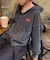 【UNISEX】アシッドウォッシュ加工ロゴジップパーカー