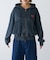 【UNISEX】アシッドウォッシュ加工ロゴジップパーカー