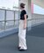 ≪3サイズ展開≫テックリネンワイドパンツ