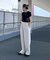 ≪3サイズ展開≫テックリネンワイドパンツ