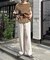 ≪3サイズ展開≫テックリネンワイドパンツ