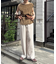 ≪3サイズ展開≫テックリネンワイドパンツ