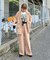 ≪3サイズ展開≫テックリネンワイドパンツ