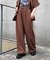 ≪3サイズ展開≫テックリネンワイドパンツ
