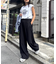 ≪3サイズ展開≫テックリネンワイドパンツ