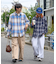 【ユニセックス】カラミオリオンブレーチェックシャツ