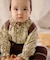 【BABY】【Qinn】サス付き配色ステッチリブパンツ