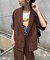 ≪シワになりにくい≫テックリネン半袖シャツジャケット
