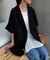 ≪シワになりにくい≫テックリネン半袖シャツジャケット