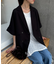 ≪シワになりにくい≫テックリネン半袖シャツジャケット