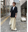 ≪シワになりにくい≫テックリネン半袖シャツジャケット