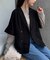 ≪シワになりにくい≫テックリネン半袖シャツジャケット