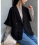 ≪シワになりにくい≫テックリネン半袖シャツジャケット