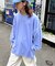 【SOUNDSGOOOOD】配色ステッチサイドスリットTee長袖