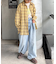 【UNISEX】モール混長袖チェックシャツ