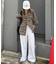 【UNISEX】モール混長袖チェックシャツ