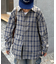 【UNISEX】モール混長袖チェックシャツ