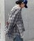 【UNISEX】モール混長袖チェックシャツ