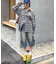 【UNISEX】モール混長袖チェックシャツ