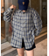 【UNISEX】モール混長袖チェックシャツ