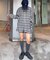 【UNISEX】モール混長袖チェックシャツ