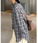 【UNISEX】モール混長袖チェックシャツ