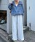 【UNISEX】チェックフルジップシャツジャケット