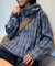 【UNISEX】チェックフルジップシャツジャケット