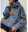 【UNISEX】チェックフルジップシャツジャケット