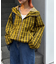 【UNISEX】チェックフルジップシャツジャケット