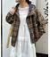 【UNISEX】チェックフルジップシャツジャケット