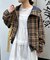 【UNISEX】チェックフルジップシャツジャケット