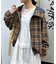 【UNISEX】チェックフルジップシャツジャケット