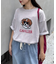 【ユニセックス】アニマル柄犬サマーニット半袖Tシャツ
