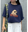 【ユニセックス】アニマル柄犬サマーニット半袖Tシャツ