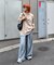 【ユニセックス】アニマル柄犬サマーニット半袖Tシャツ