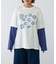 【UNISEX】レイヤードボーダーロゴロンTEE
