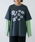 【UNISEX】レイヤードボーダーロゴロンTEE