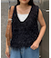 Vネックループフリンジベスト