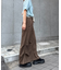 光沢ナイロンリメイク風ミリタリースカート