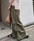 光沢ナイロンリメイク風ミリタリースカート