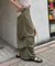 光沢ナイロンリメイク風ミリタリースカート
