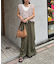 光沢ナイロンリメイク風ミリタリースカート