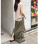 光沢ナイロンリメイク風ミリタリースカート