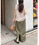 光沢ナイロンリメイク風ミリタリースカート