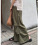 光沢ナイロンリメイク風ミリタリースカート