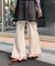 H.Sコーデュロイ裾フリルフレアパンツ